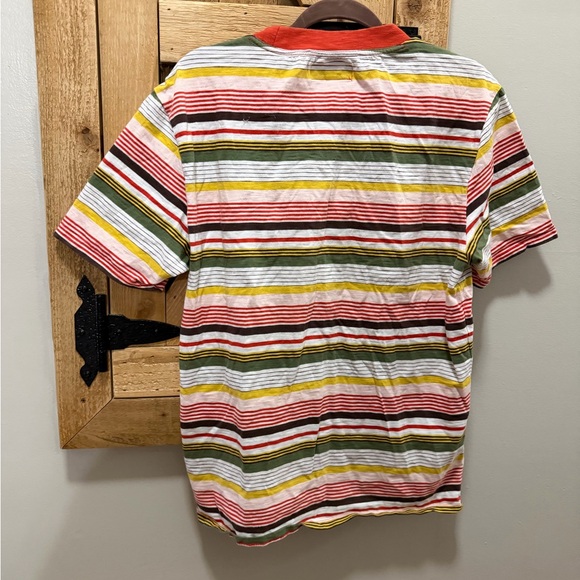 Vintage Guess Originals Striped Shirt Embroidered Mens small Red White Y2K - Picture 4 of 4